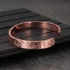 Vinterly Magnetic Bracelets Rose Copper Adjustable Cuff Bangles Women Men Energy Jewelry Resizable Pain Relief for Arthritis 4