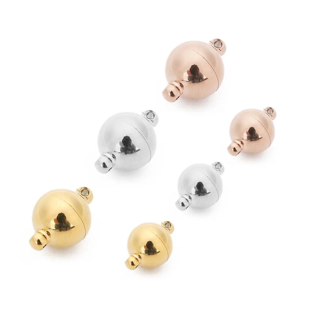 

2pcs/lot Gold Silver Stainless Steel Strong Magnetic Clasps Fit Bracelets Necklace DIY Jewelry Making F3963
