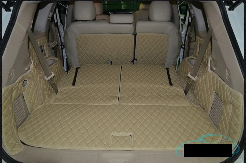 Роскошный волоконный кожаный коврик для багажника Nissan Pathfinder 2013 2014 2015 2016 2017 2018 2019
