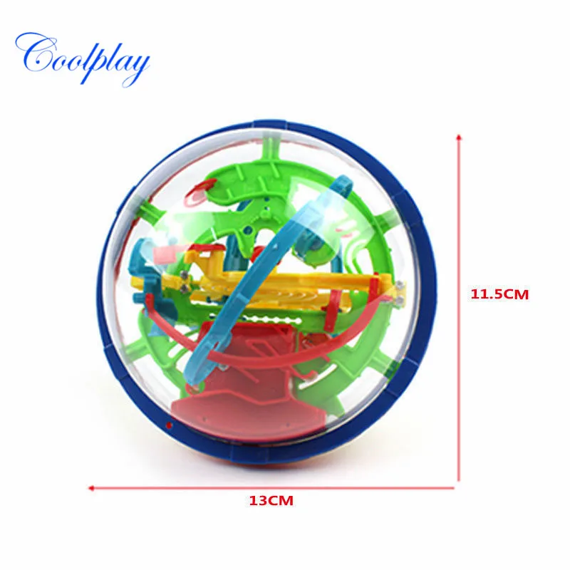 100 шаг 3D головоломки мяч Магия интеллект шар лабиринт Сфера Глобус игрушки сложных барьеров игры Баланс Обучение мозг тестер
