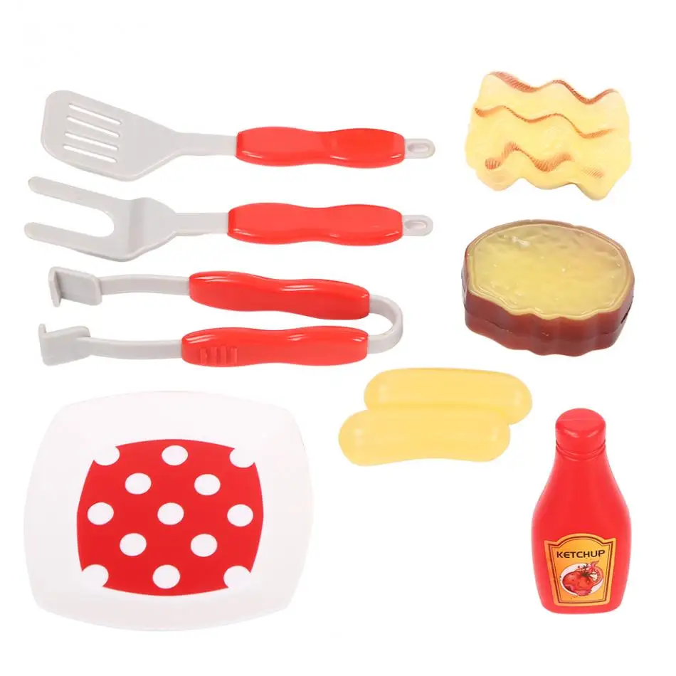 Детские принадлежности для приготовления на гриле набор игрушек для Кухня набор для барбекю, играя ролевая игра игрушка для детей девочек игры посуда игрушки
