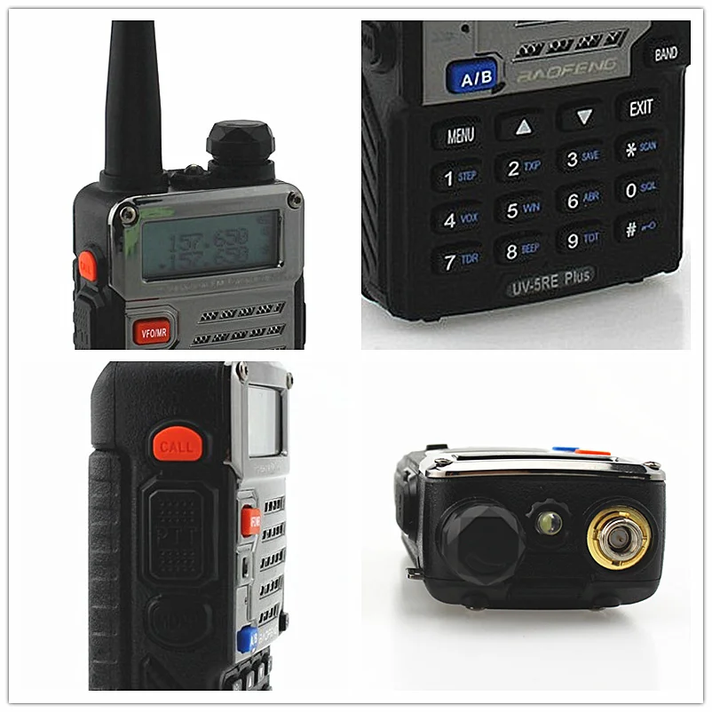 BaoFeng UV-5RE Plus рация 128CH Двухдиапазонная VHF 136-174MHz& UHF 400-520MHz трансивер двухстороннее радио портативное переговорное устройство