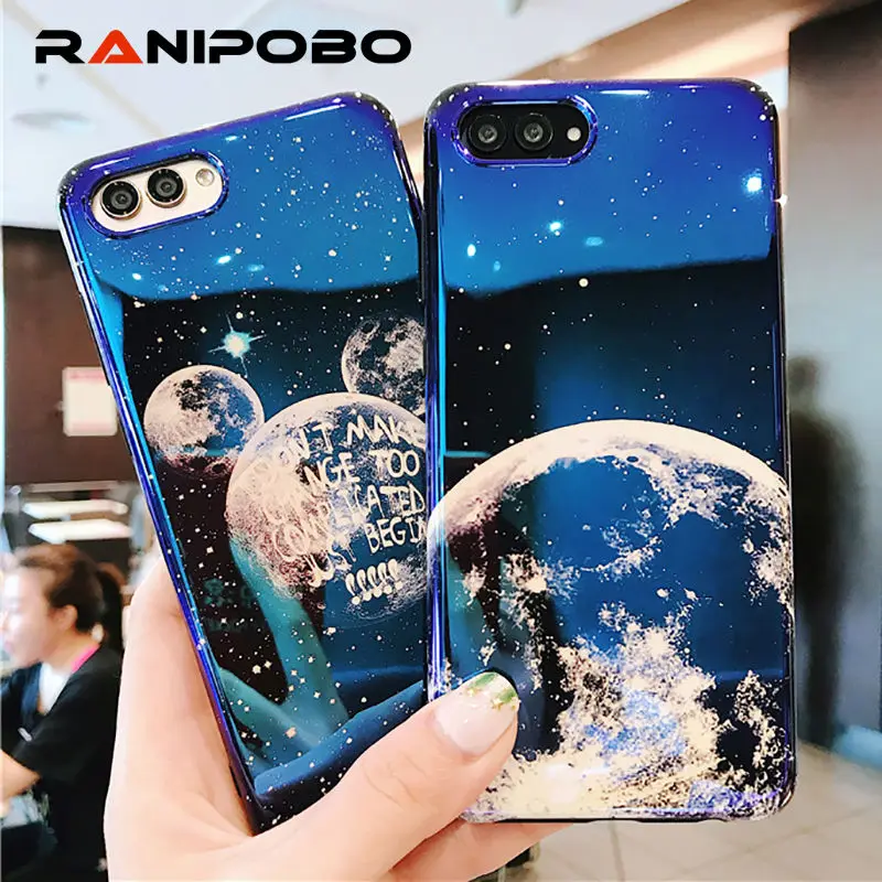 

Blu-Ray Cartoon planet Star Phone Case For Samsung Galaxy S7 Edge S8 S9 Plus Note8 Cute Soft IMD Back Cover For iPhone 6 7 8Plus