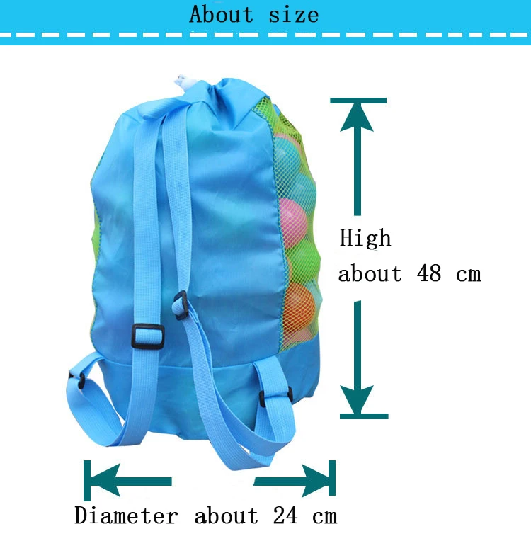 1PC Hot Sell Childrens Storage Bag Sand Away Protable Mesh Bag Kids Beach Toys Clothes Towel Bag Baby Toy Storage Sundries       (20)