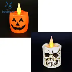 Хэллоуин Декор ночник Jack-O-Фонари жуткий тыквы череп свеча, ужасный вечеринки декор