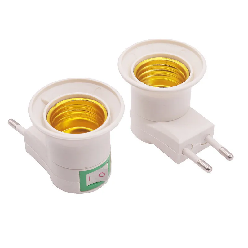 

1PS E27 Lamp Holder Base Cartridge Bulb Socket EU/US Plug Soquete Holder Adapter Converter 110-240V With On-off Control Switch