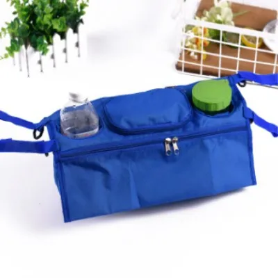 Детский Органайзер на ручку коляски с холодильным отсеком и тепловыми сумками для мамы подвесная коляска тележка бутылки сумки аксессуары для колясок - Цвет: blue