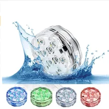 10 Led RGB погружной светильник с дистанционным управлением, на батарейках, подводный Ночной светильник, ваза, чаша, для улицы, для сада, вечерние, украшения
