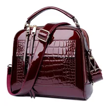 2017 mode frauen Echt lackleder handtaschen-krokodil Mode-design shopper einkaufstasche Weibliche luxuriöse umhängetaschen
