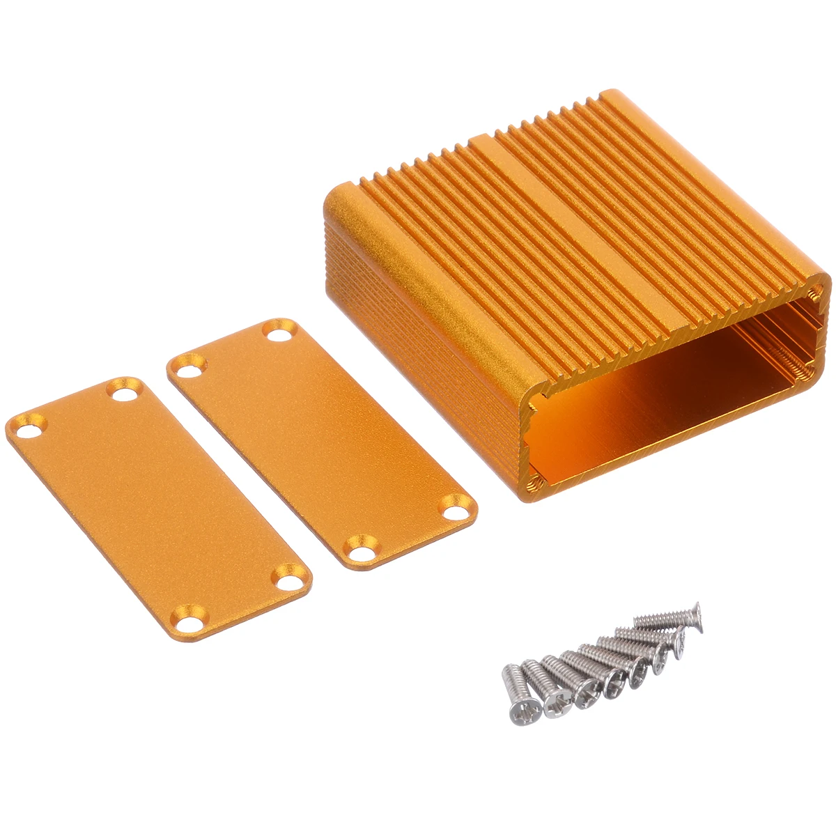 

1pc Mayitr Gold Enclosure Box Aluminum Electrical Project Instrument Case 45x45x18.5mm