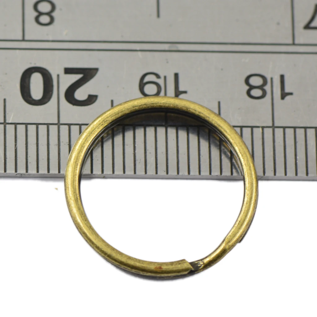150pcs Split Key Rings 18mm White K & Bronze Plated Steel Split Ring for Car Home Keys Organization Arts & Crafts DIY Jewelry
