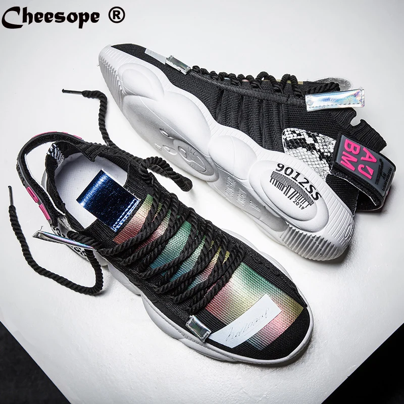 

Bear Printed Bottom Mens Men Clunky Sneakers Beautiful Mens Trend Individuality Breathable Casual Dadcore Sports Fitness Shoes