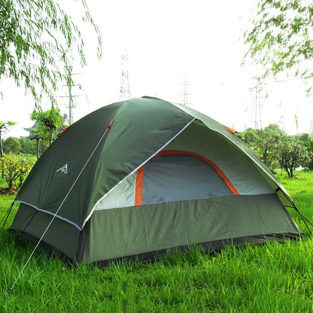 

3 Person 200*200*130cm Double Layer Weather Resistant Outdoor Camping Tent for Fishing, Hunting Adventure Family Party picnic