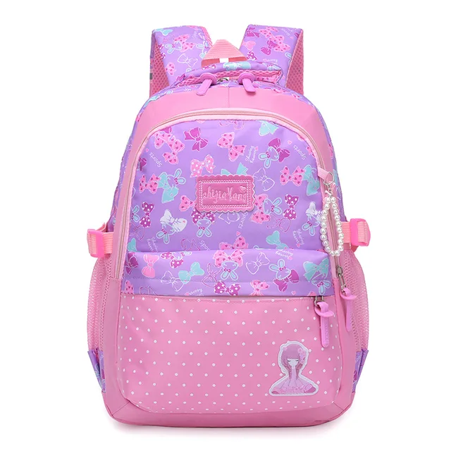Zipper Large Capacity School Bags for Girls Fashion printing backpack