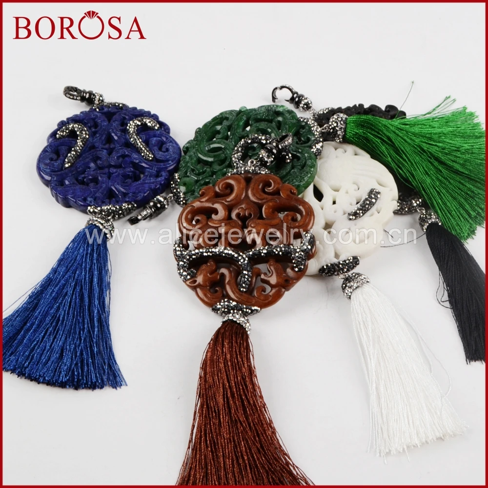 Бренд borosa Радужный дизайн драгоценных камней резные натуральные камни горный