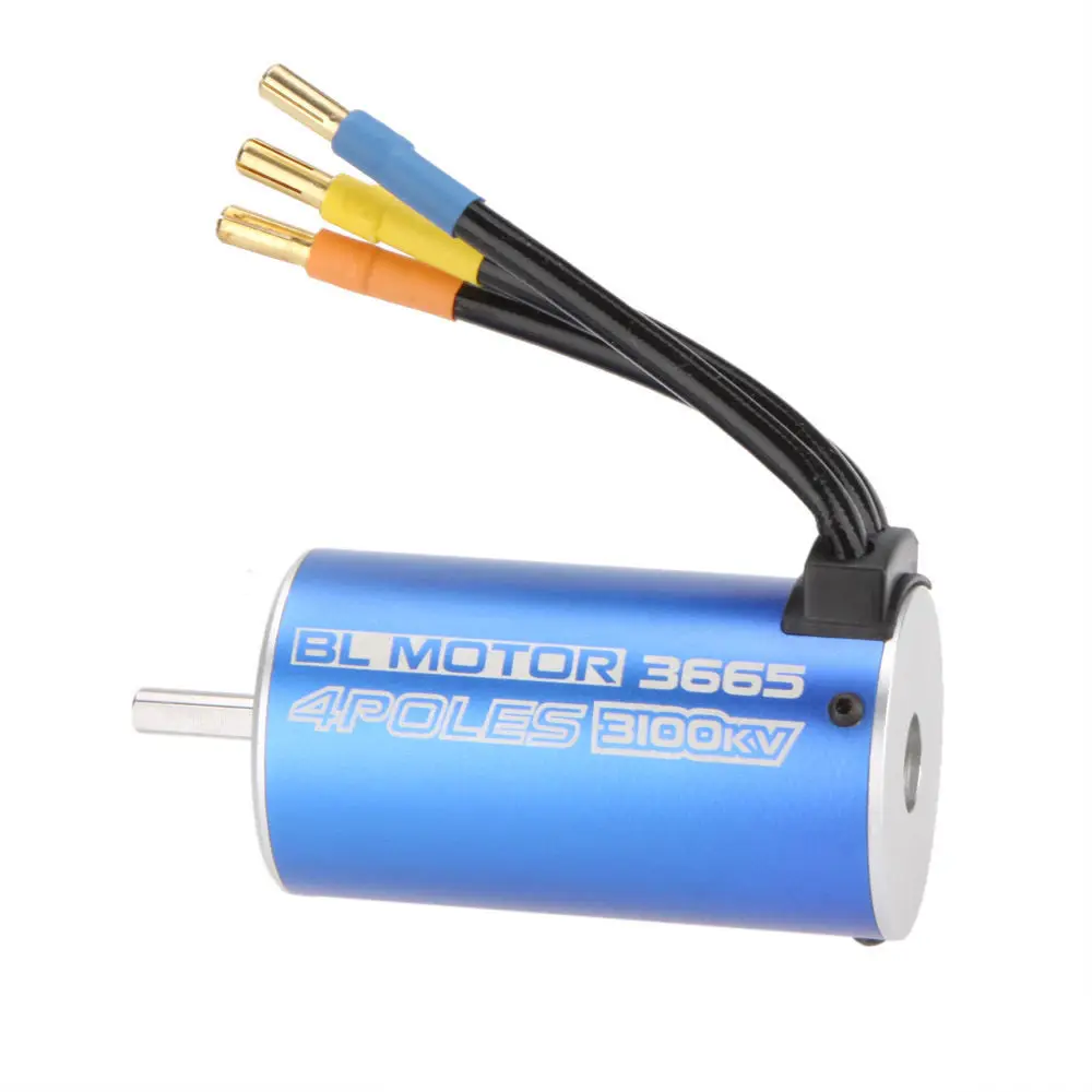 

free shipping RCMOY High Performance 3665 4Poles 3100KV Brushless Motor for RC Car Boat