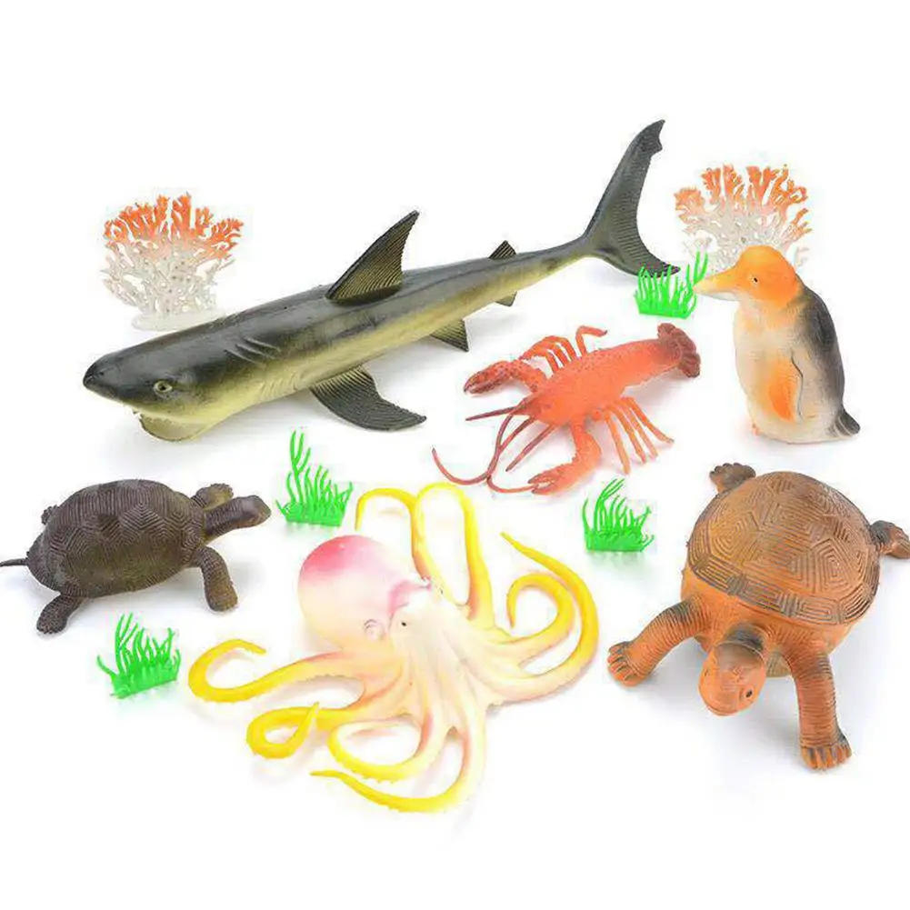 Игрушка в форме морского животного модель моделирования милые морские животные игрушки акула для детей подарок обучающая игрушка для детей - Цвет: as shown