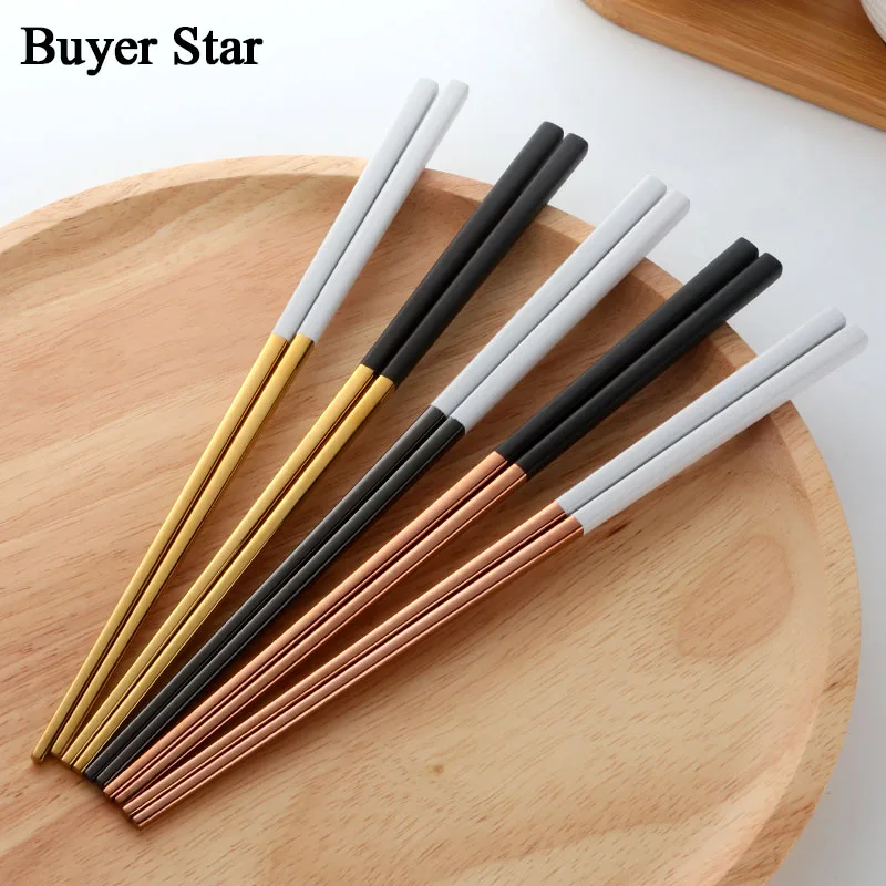 Аксессуары для кухни 5 пар 304 дюйма из нержавеющей стали|silver chopstick|sushi stickschopsticks chinese