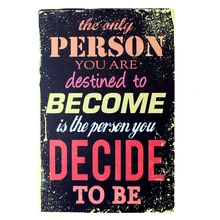 [Mike86] единственный человек, который вы решите быть металлические знаки паб настенная живопись ремесленный декоративный B-213 заказ смешивания 20*30 см