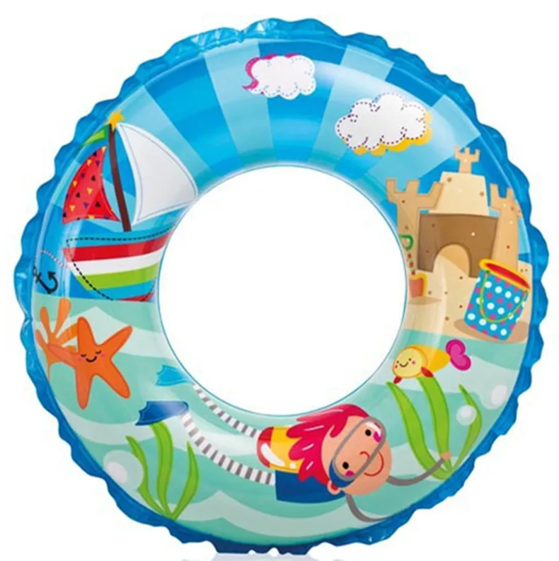 От 6 до 10 лет Макс возможности 40 кг детей Плавание кольцо Детская Безопасность спасательный круг прозрачный надувной поплавки бассейн Лето