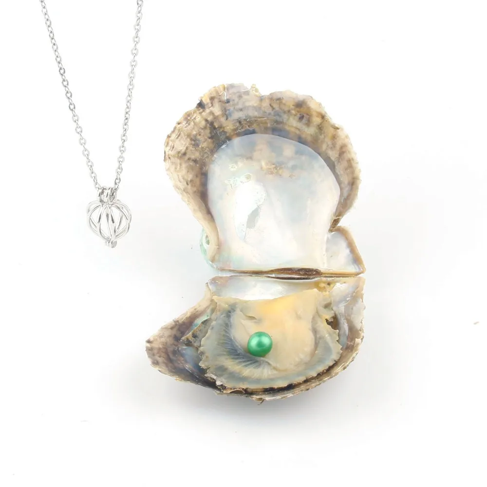 Случайный цвет Akoya жемчужницы с круглым 7-8 мм любовь пожелание натуральный пресноводный жемчуг и ожерелье набор в качестве подарка на день рождения