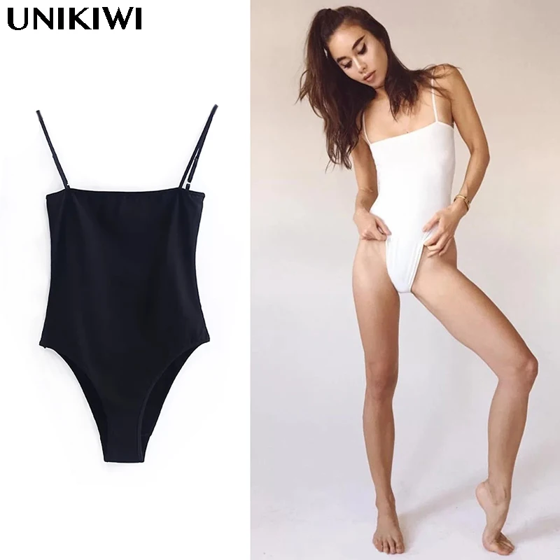 

UNIKIWI Casual Women Sleeveless Bodysuit Jumpsuit Romper.Lady Skinny One piece Suit.Sexy Bodycon Overalls Streetwear.Basic Vest