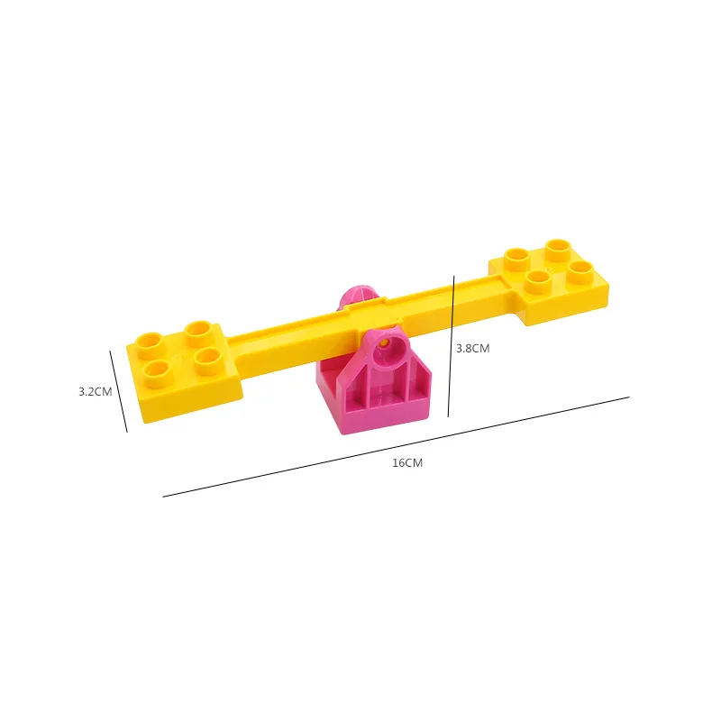 Big Size Diy Building Blocks Swing Dinosaurs Figures Animal Accessories Toys For Children Compatible With Legoingly Duploe Brick (36)