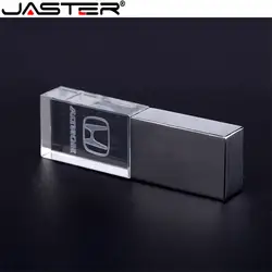 JASTER Honda crystal + металлическая USB флешка Флешка 4 ГБ 8 ГБ 16 ГБ 32 ГБ 64 ГБ USB 2,0 Внешняя память палка u диск