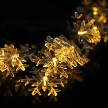 20 светодиодный s Открытый Рождественский струнный фонарь Снежинка фонарь с питанием от солнечной панели для сада Рождественская елка украшение гирлянда сказочные огни guirlande светодиодный