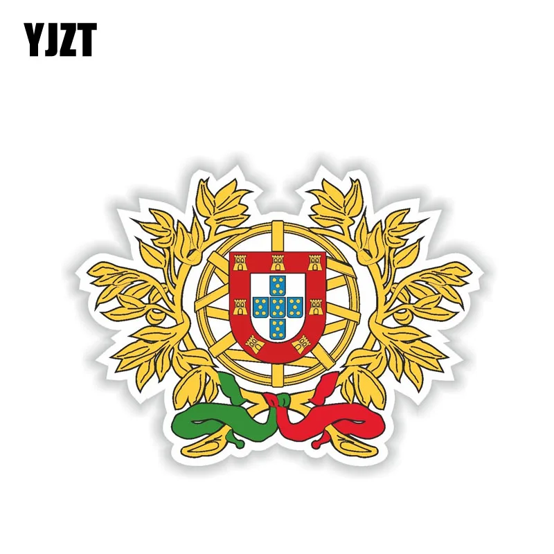 

YJZT 13.8CM*10CM Accessories Portugal Coat Of Arms Funny Car Sticker Decal 6-1507
