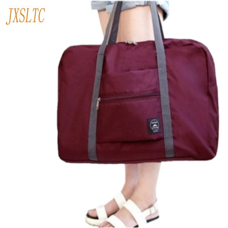 JXSLTC fashion women travel bags luggage organizer on suitcase duffle bag folding packing cubes travel bag hand luggage