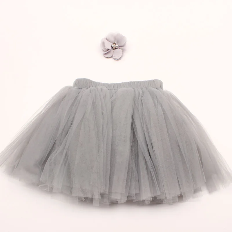 Top Sale Baby Girl Tulle Tutu Skirt and Flower Headband Set Newborn Photography Props Baby Birthday Gift 10 Colors ZT001
