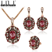 Стразы, серьги и ожерелье, набор украшений, ювелирные наборы для женщин, бижутерия, Эфиопский турецкий ювелирный набор