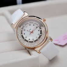 Mode KEZZI Marque Montre Femmes Strass Montre À Quartz Dames En Cuir Bande Montre De Luxe 5 couleurs Alliage Relogio
