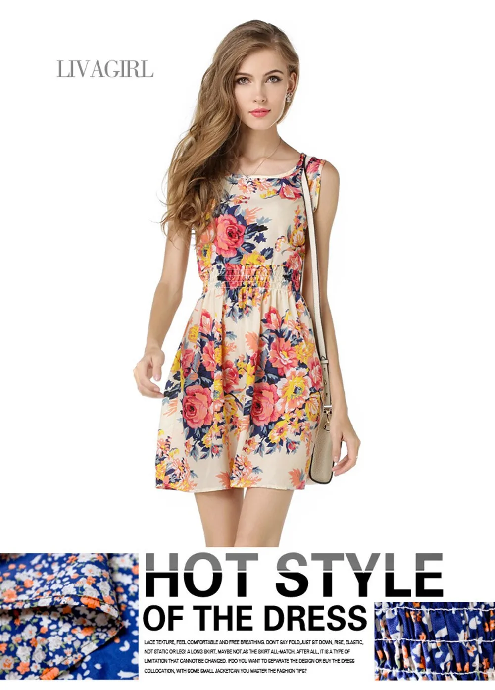 Fashion Tunic Women Dress 2016 Plus Size XXL O-neck WOMEN DRESS Summer Style Floral Print Casual Dresses Women Vestidos Woman (61)