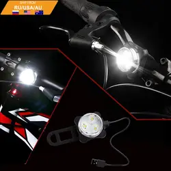 Дропшиппинг 3 светодиодный голова передний задний хвост свет Перезаряжаемые Батарея практические Велоспорт велосипед света Зарядка через