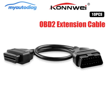 

10pcs OBD2 Adapter Cable 16 Pin ODB Connector High Quality OBD II 16Pin Car Diagnostic Tool Cable Diagnostic Extension Connector