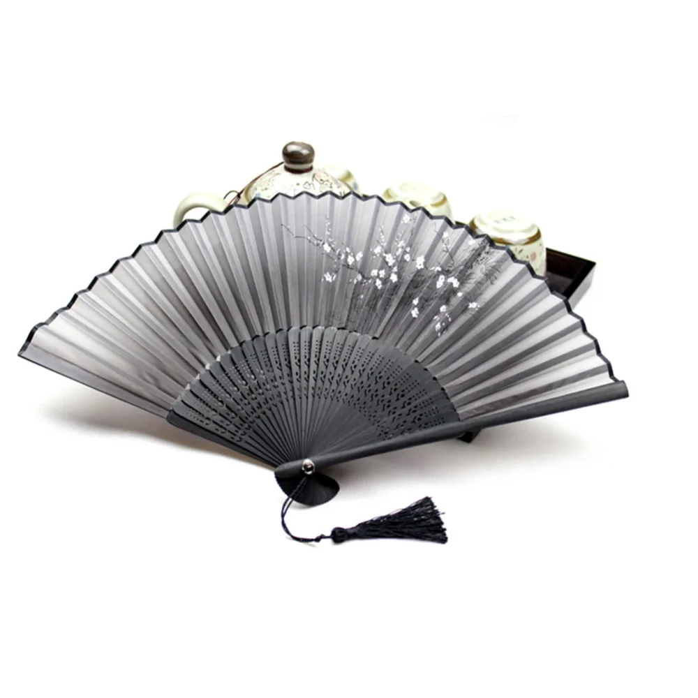 Silk Bamboo Flower Butterfly Pocket Fan Chinese Folding Hand Fan Silk Bamboo Flower Butterfly Pocket Fan Chinese Folding Hand Fan