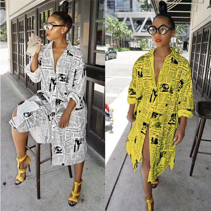 

REDCORE Ladies Dresses Summer Print Shirt Dress Women Plus Size Streetwear Blouse Dress Women Fashion Party Dresses S-XXL LYQ090