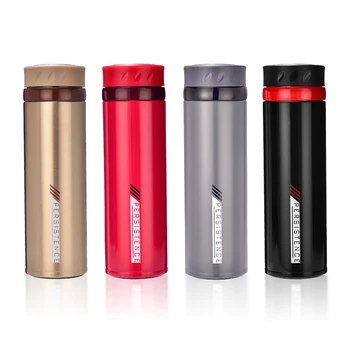 

304 Stainless Steel Travel Mug with Tea Leaf Filter / Insulated HOT Coffee Thermos / Removable Lid / 15oz