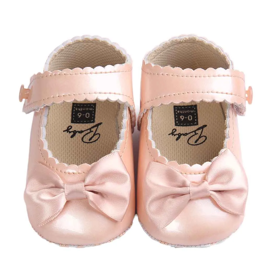 Модное повседневное детское платье с бантом Leater обувь Кроссовки противоскользящие мягкая подошва малыша удобные