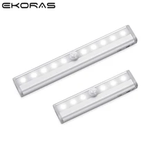 Светодиодная подсветка под шкаф PIR датчик движения лампа беспроводные Светодиодные светильники для освещения шкафа 4* AAA батарея настольная лампа шкаф книжный шкаф светильник