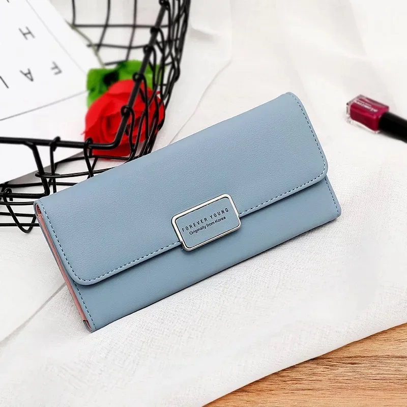

Long Wallet Women Purses Fashion Coin Purse Card Holder Wallets Female High Quality Clutch Money Bag PU Leather Wallet