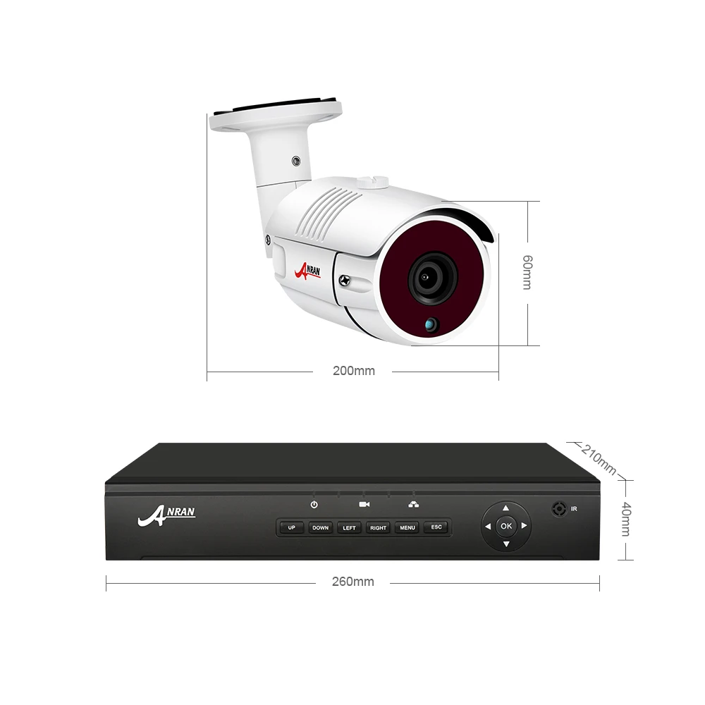 ANRAN P2P Plug and Play 1080P HD 8 каналов POE NVR 36 IR для повседневной носки улицы