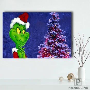 

Custom hristmas Backgrounds Grinch Poster Home Decor Canvas Printing Silk Fabric Print Wall Poster No Frame#190114@10