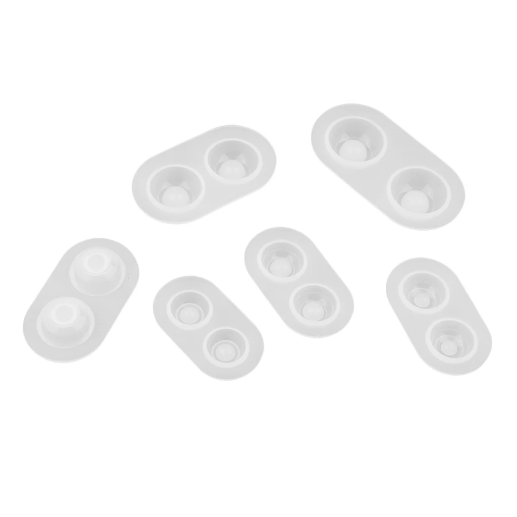 6 Sizes/ Set Handmade BJD Doll Heavy Pupil Eyes Clear Silicone Mold Resin Casting Moulds Base Pressure DIY BJD Eye Materials