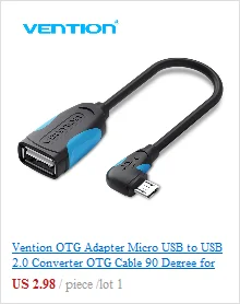 Vention OTG USB кабель 2,0 адаптер для Android samsung S6 Redmi Note 5 Micro USB разъем для Xiaomi Tablet Pc OTG адаптер