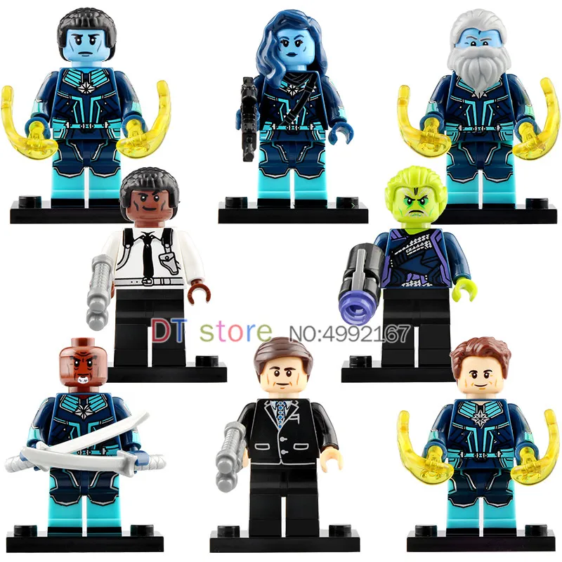 

50Pcs/Lot Legoing Figure Building Blocks Super Heroes Minne Erva Skrull Nick Fury Phil Coulson Bricks Toys For Children X0250