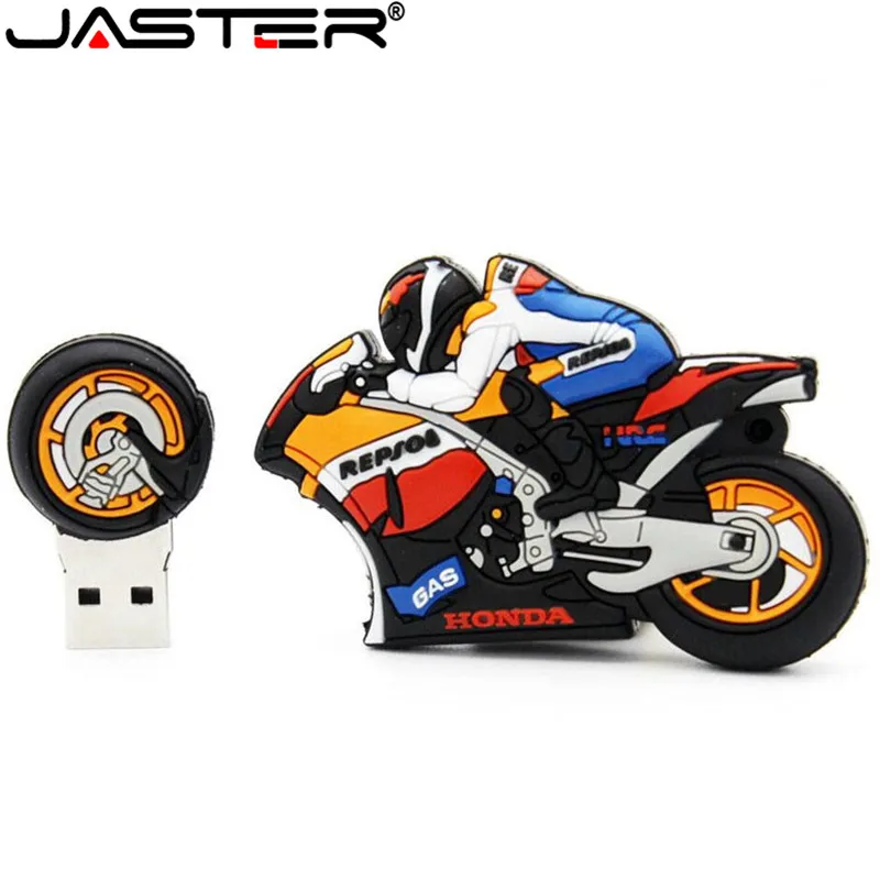 JASTER Fashion hot selling creative pendriver cartoon motorcycle real capacity USB 2.0 64GB 32GB 16GB 8GB 4GB USB flash drive JASTER Fashion hot selling creative pendriver cartoon motorcycle real capacity USB 2.0 64GB 32GB 16GB 8GB 4GB USB flash drive