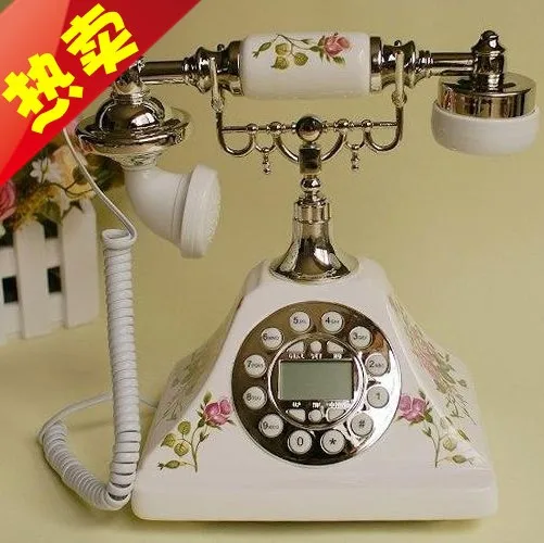 

Genuine antique ceramic hands-free retro pastoral telephone caller fashion cute beauty ringing tones home Dial number